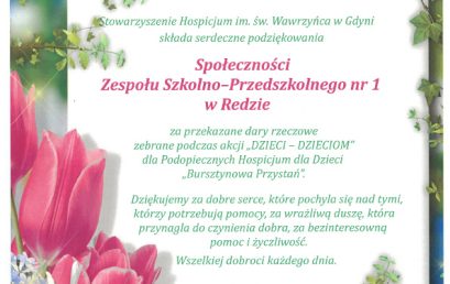 Podsumowanie akcji charytatywnej „Dzieci-dzieciom” 