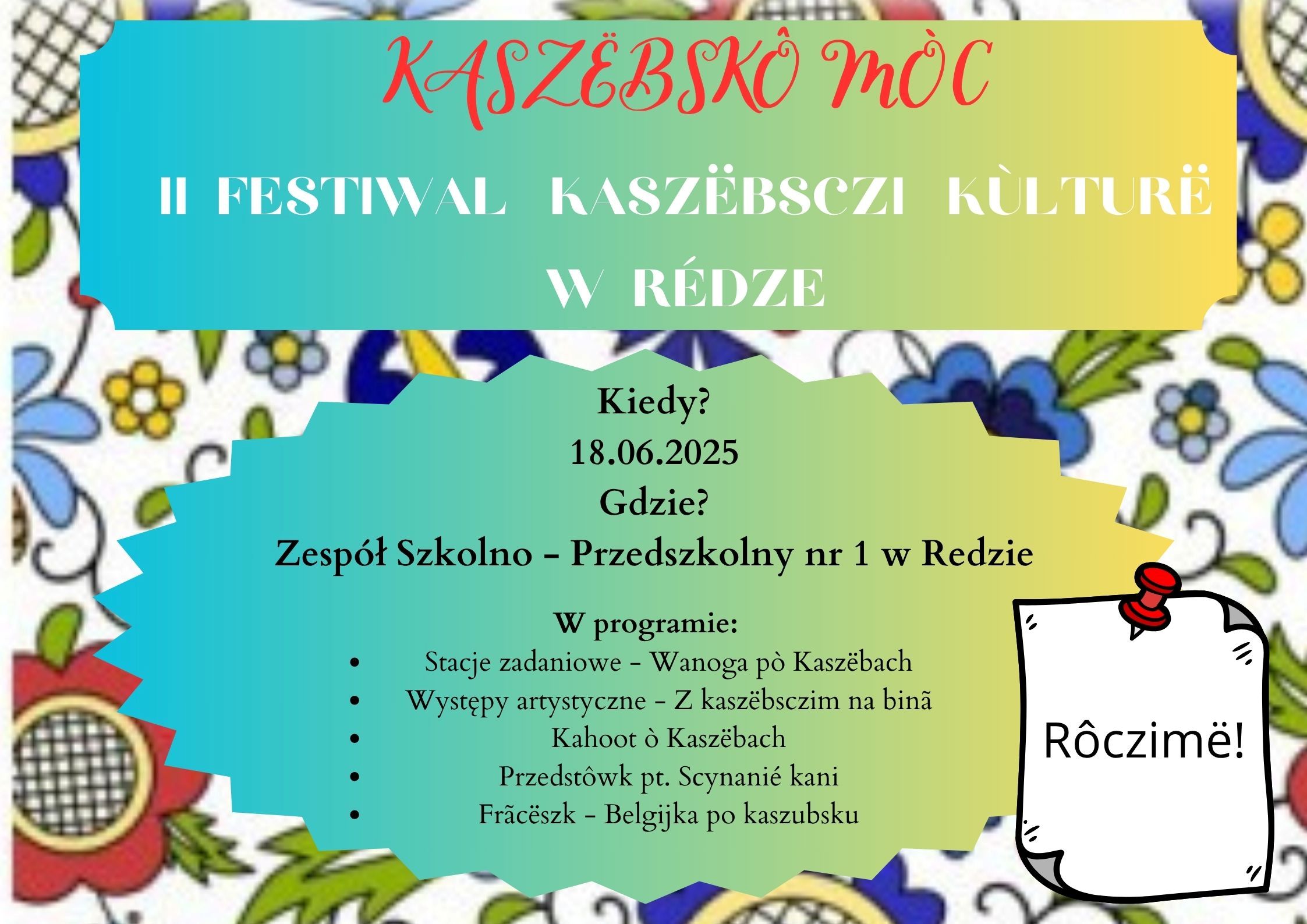 KASZËBSKÔ MÒC, czyli II Festiwal Kultury Kaszubskiej w Redzie