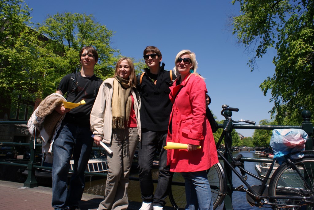 Podczas zwiedzania Amsterdamu