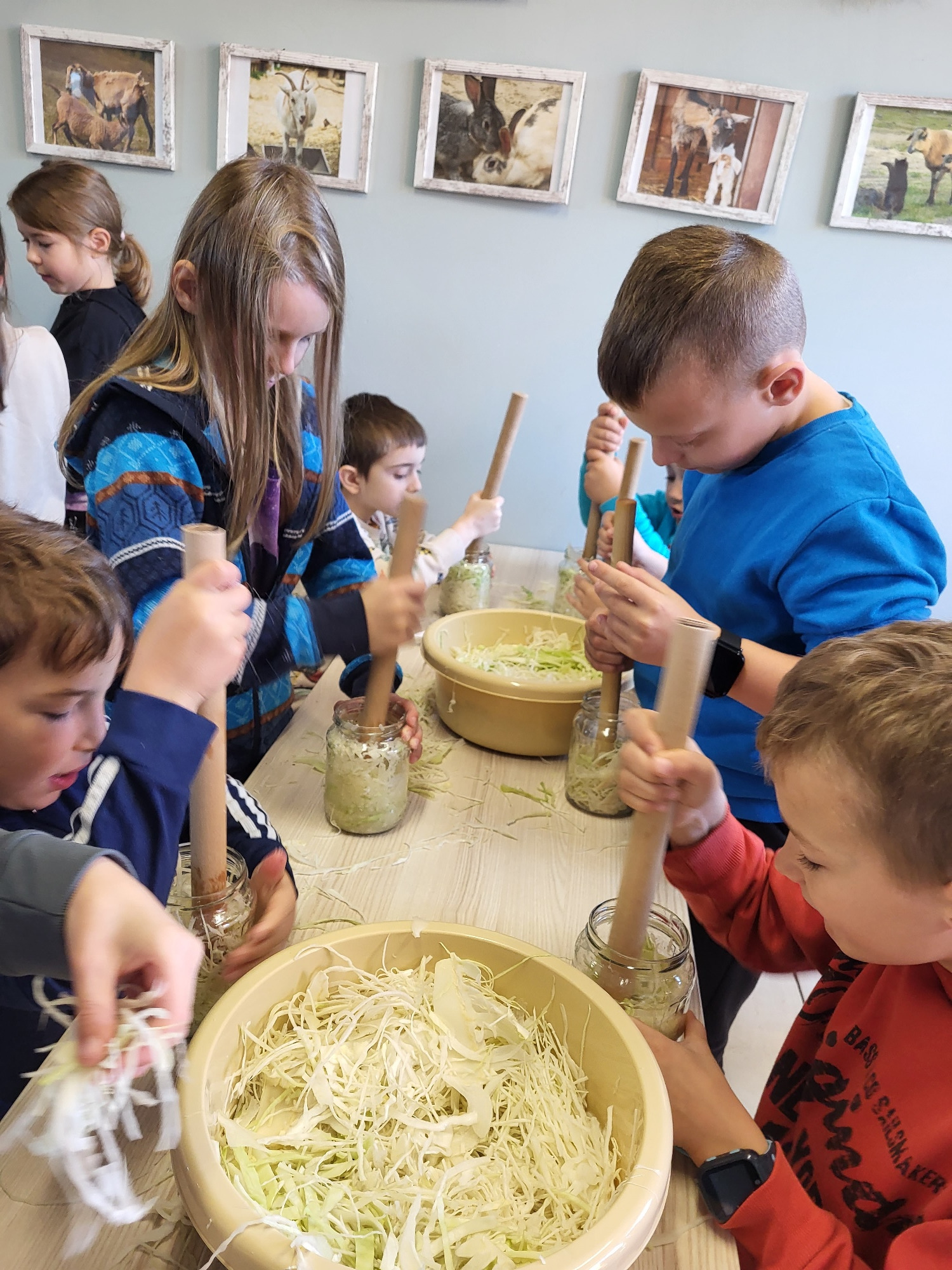 Klasa 2c i 2 e na wycieczce w Gowińskiej Zagrodzie Edukacyjnej.