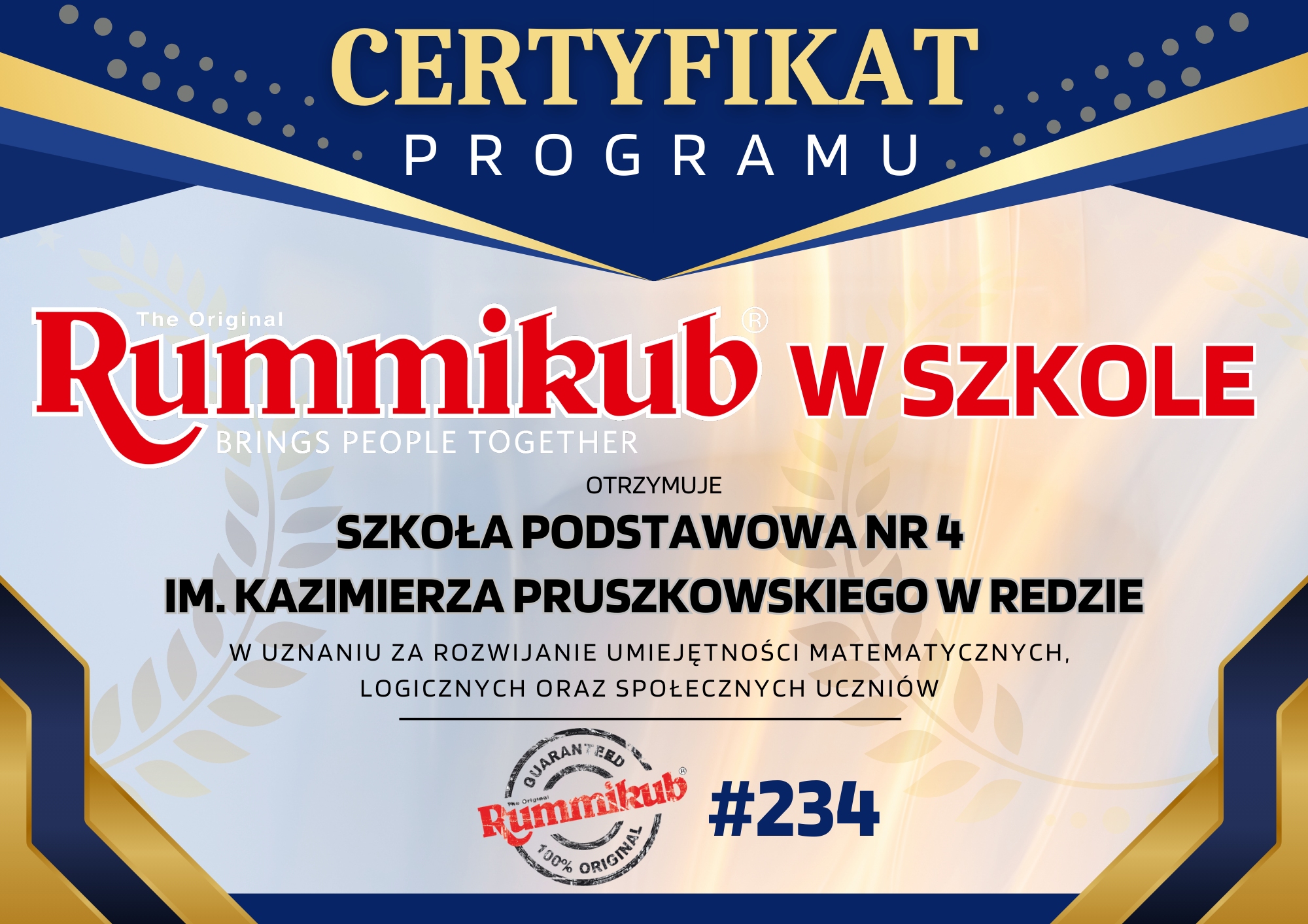Program: „ Rummikub w Szkole”
