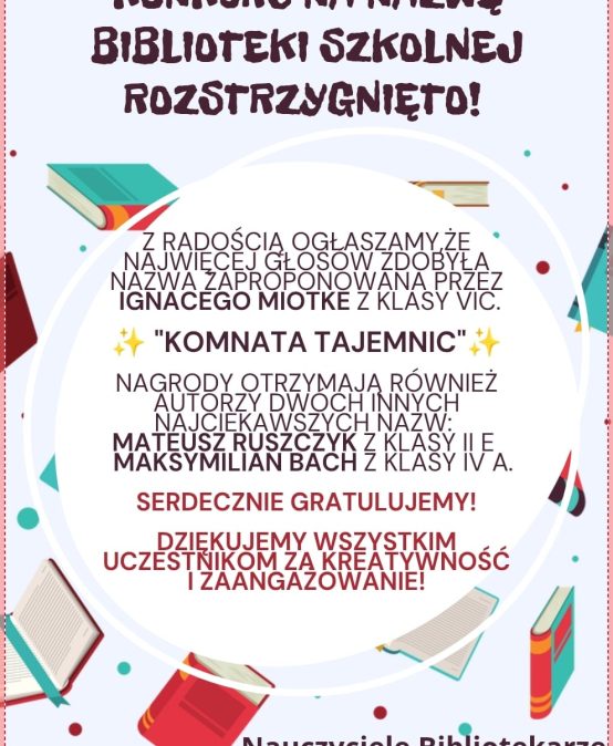 ROZSTRZYGNIĘCIE KONKURSU