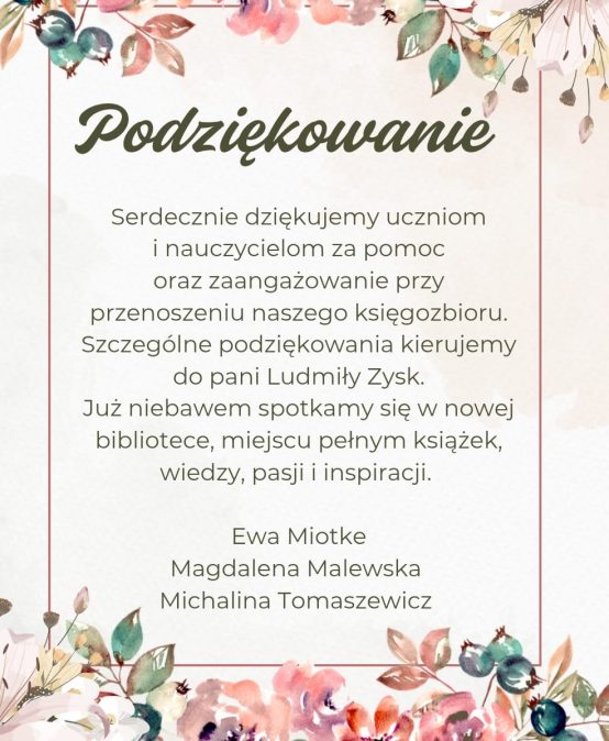 Podziękowania