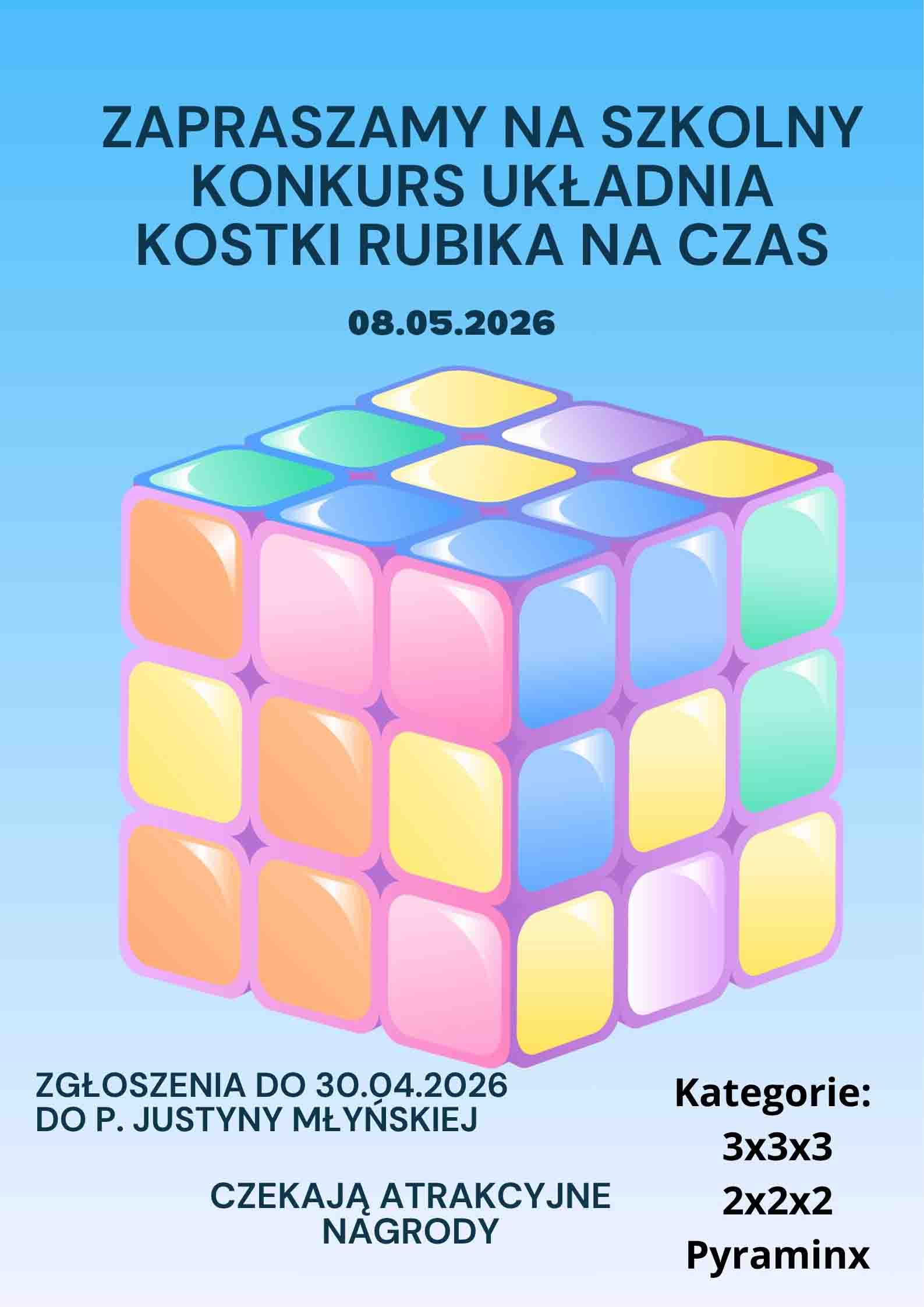 KONKURS UKŁADANIA KOSTKI RUBIKA
