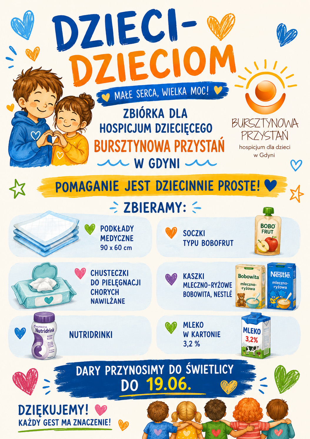 Zbiórka dla hospicjum dziecięcego Bursztynowa Przystań